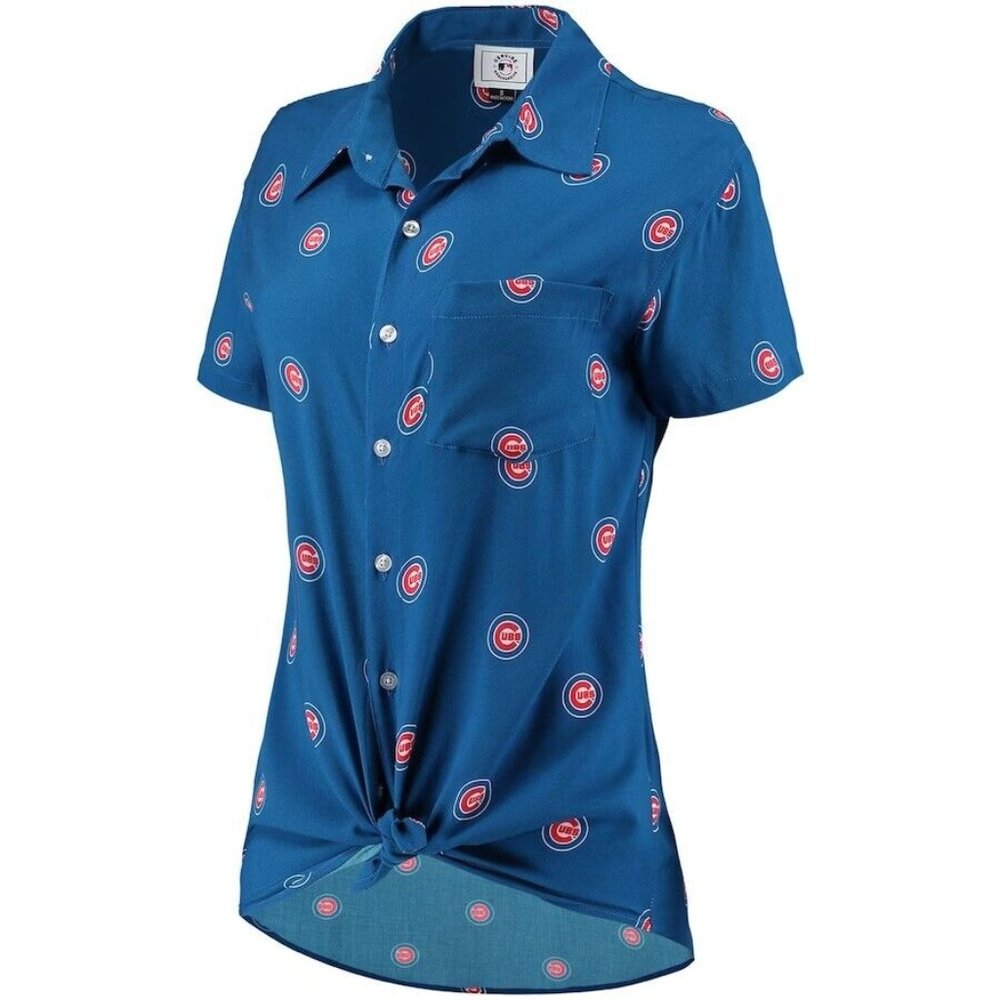 BNWT MLB Chicago Cubs Women’s Logo Button Up Shirt Medium
